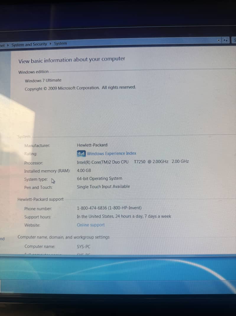 HP All in one computer Touchscreen 5
