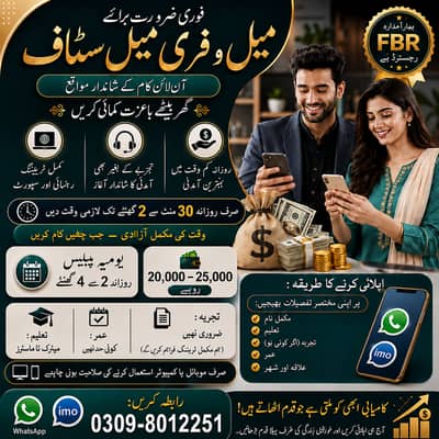 Online Job / Typing job / Assignment Job / part time Job / Data Entry