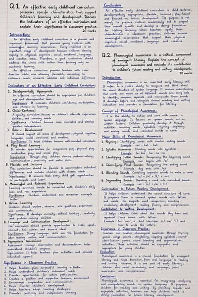Handwritten AIOU Assignments – Neat & Complete Assignment Work