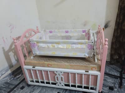Wooden Baby Bed and Swing Bed With Master Molty foam