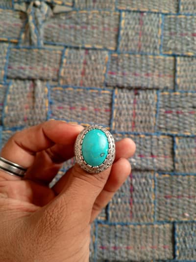 Faroza 1 tola chandi ring for men