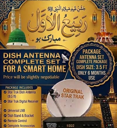 Dish anten set star trak original 3.5 ft Receiver remot with2NLb stand