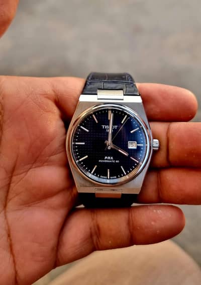Tissot PRX Powermatic 80 (40mm) – Dark Blue Waffle Dial