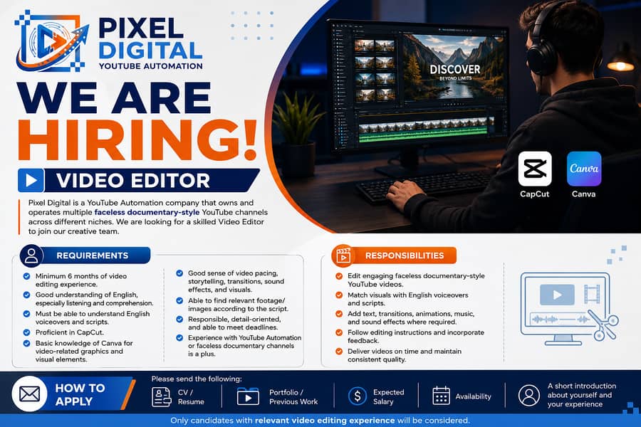 Video Editor Required 0