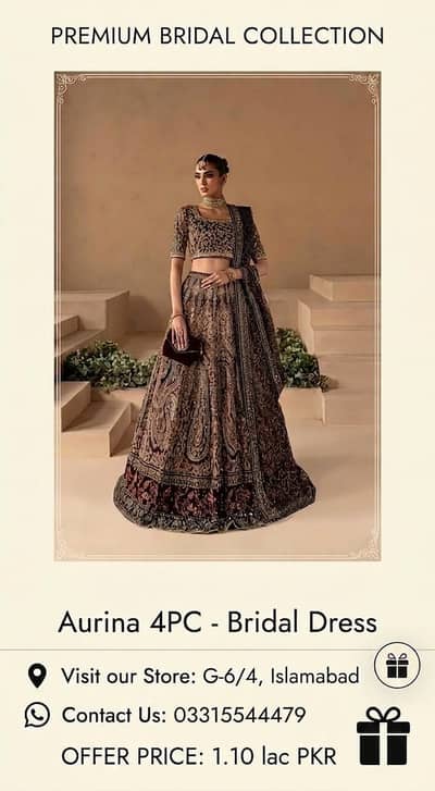 Aurina Batik Bridal Maxi | Luxury Embroidered Wedding Dress Islamabad