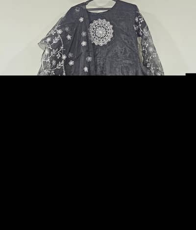 black frok for girls made of silk