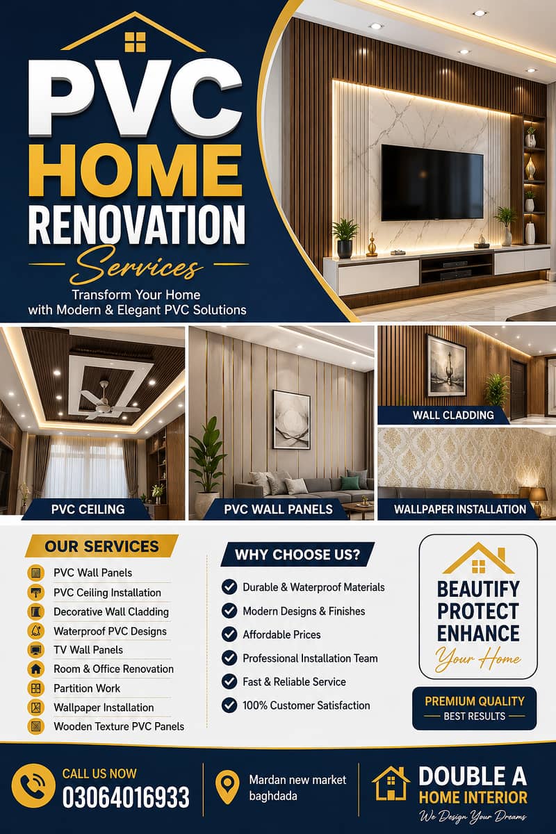 PVC Wall Cladding, Ceilings & Wallpaper Installation 0