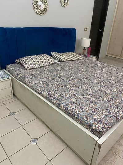Used Bed with sides (King size) with Molty foam mattress