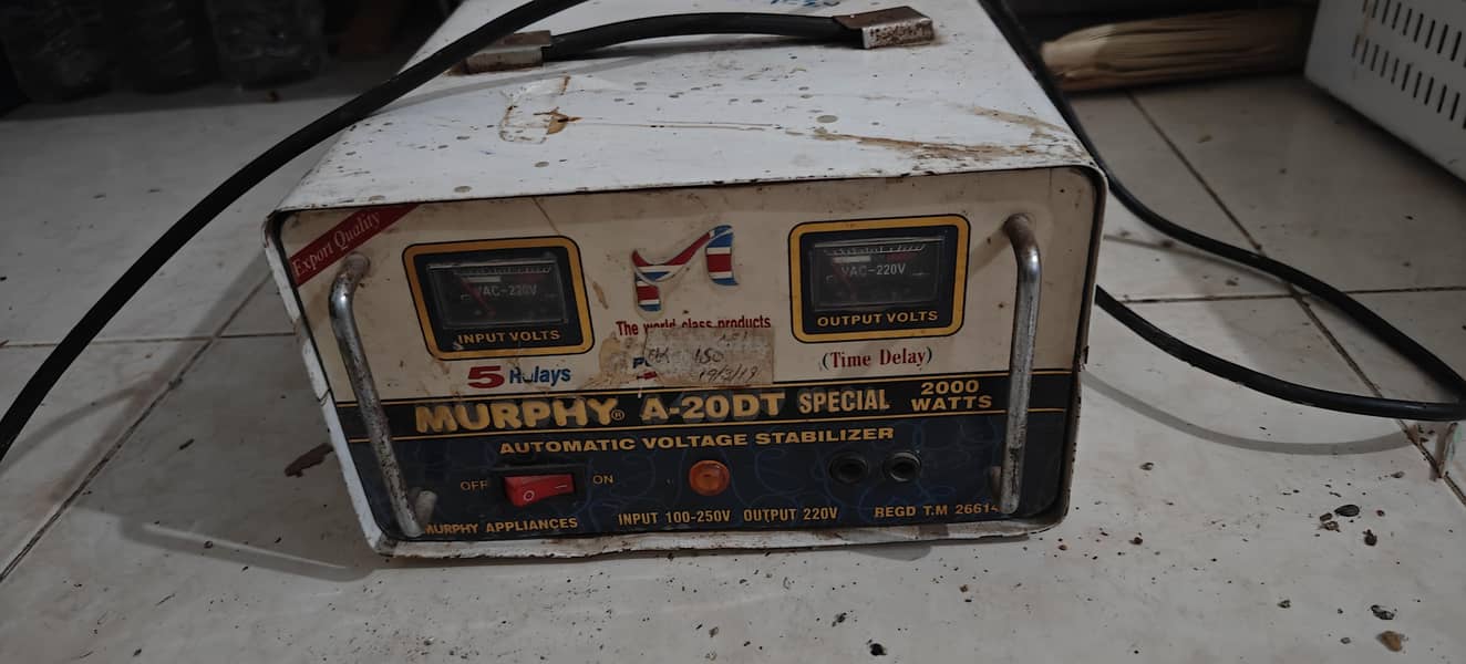 MURPHY Automatic Voltage Stabilizer – 2000 Watts 0