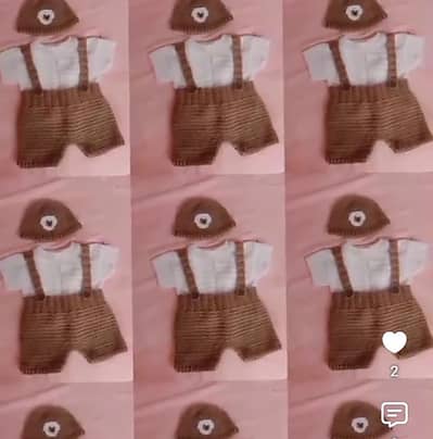 Handmade Crochet baby Dresses Teddy set,Frock  5- 6 days