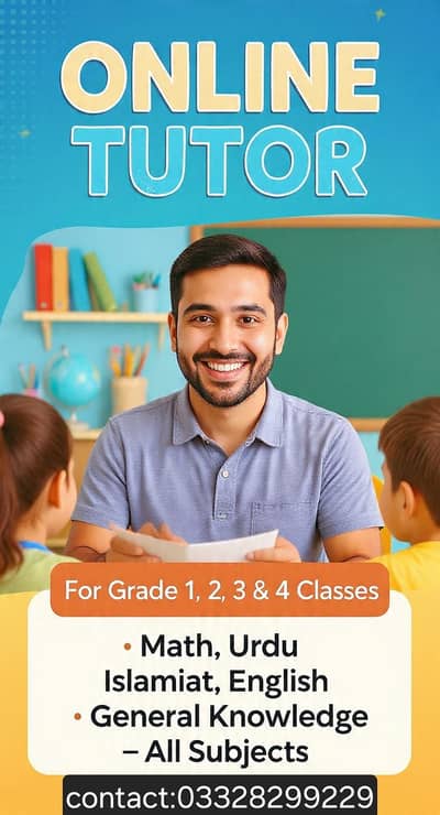 i am a teacher of class 1,2,3,4,5 of all subjects