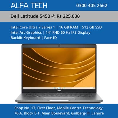 Dell Laptop Core Ultra 7 Series 1 14th Generation 16GB 512GB 14” | Lat