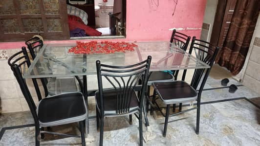 daining table with 6 cheair