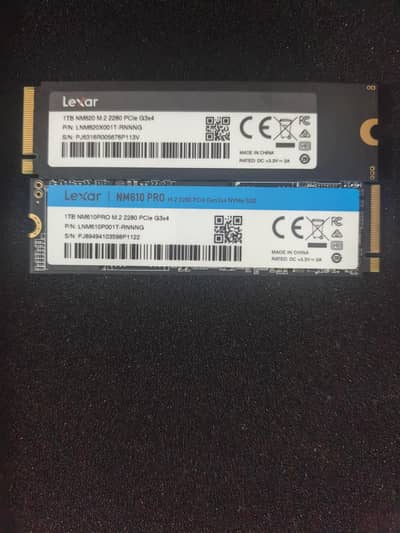 NVmE Used 1TB Each Laxer with Box