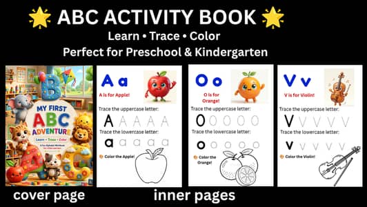 ABC Learning Activity Book for Kids – PDF