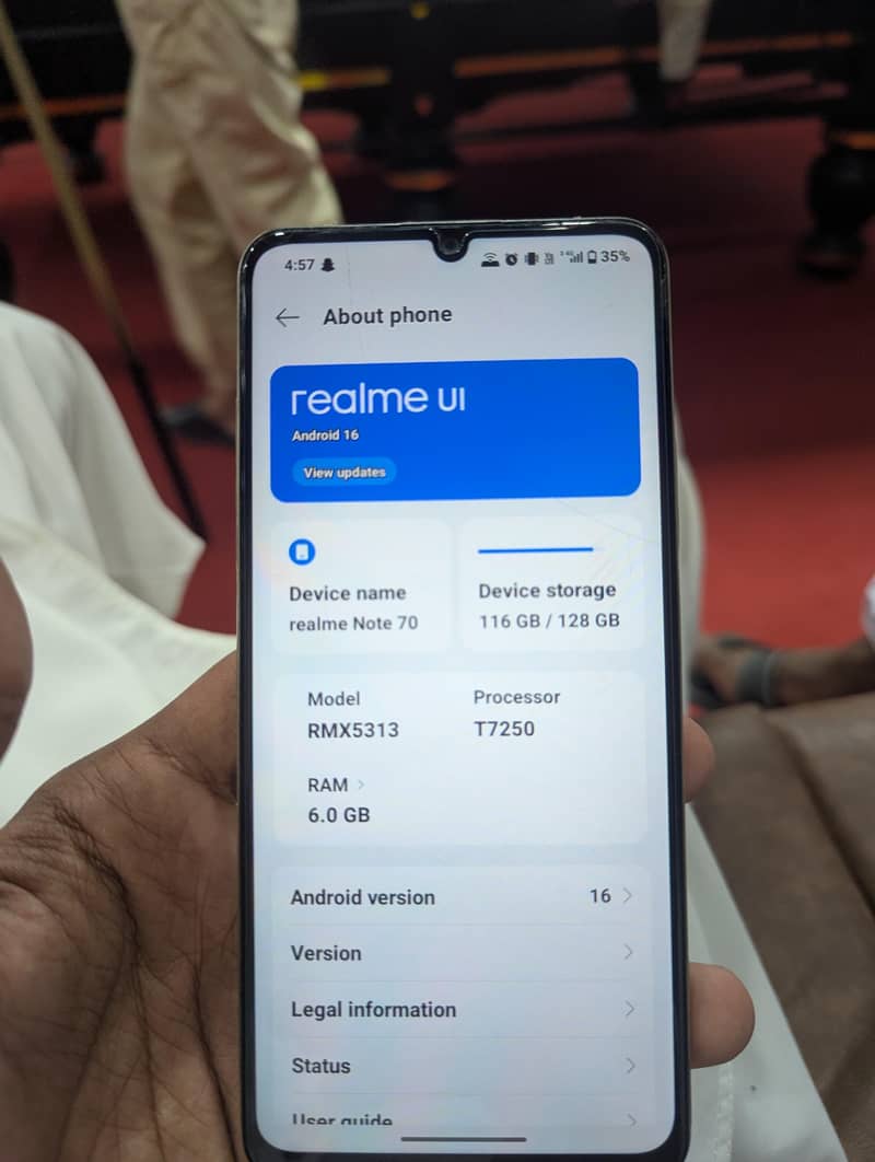 Realme note 70 6