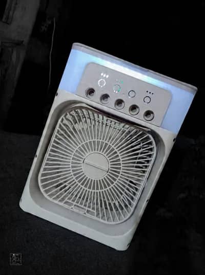 Mini Portable AC Fan with Mist & LED Light - 1400 Fixed Multan