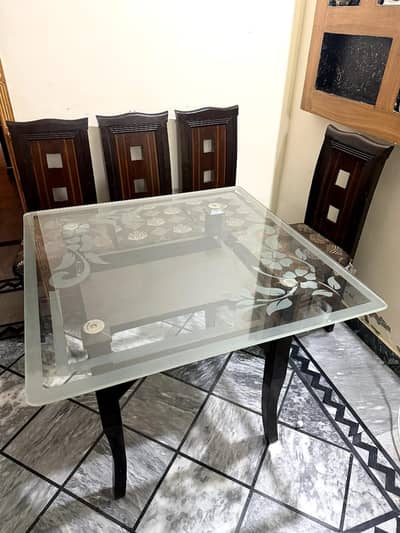 Solid Sheesham Wood Dining Set – Table + 4 Chairs