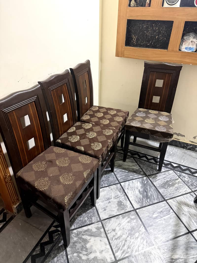 Solid Sheesham Wood Dining Set – Table + 4 Chairs 2
