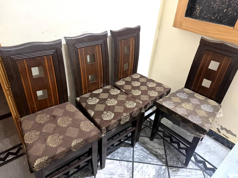 Solid Sheesham Wood Dining Set – Table + 4 Chairs 5