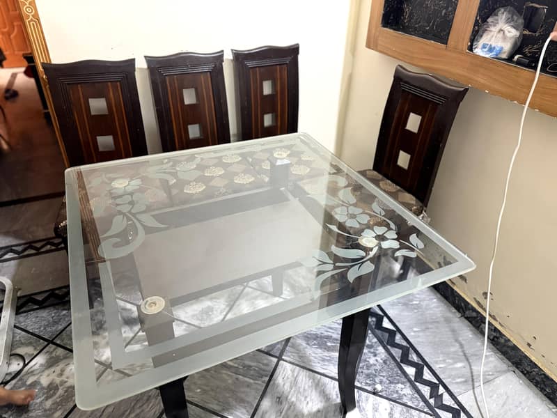 Solid Sheesham Wood Dining Set – Table + 4 Chairs 6