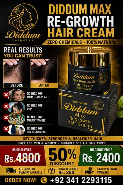 Re-Growth Hair Cream / Hair Care / Hair Growth Cream / Scalp Care /
