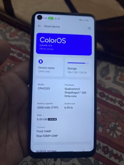 OPPO A96 PTA Approved 8 and 128