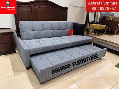 sofa cum bed/2 in 1 sofa/sofa bed/wooden sofa/3 seater Molty foam sofa
