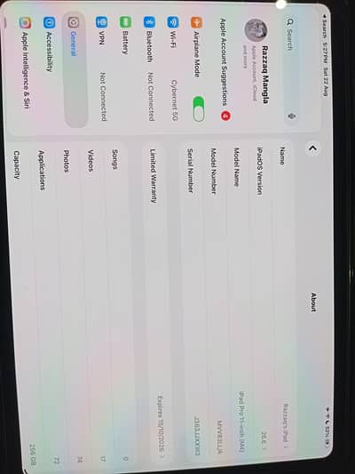 Ipad M4 11 inch 256 Gb