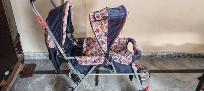 Double baby stroller