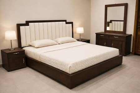 wooden bed set complete