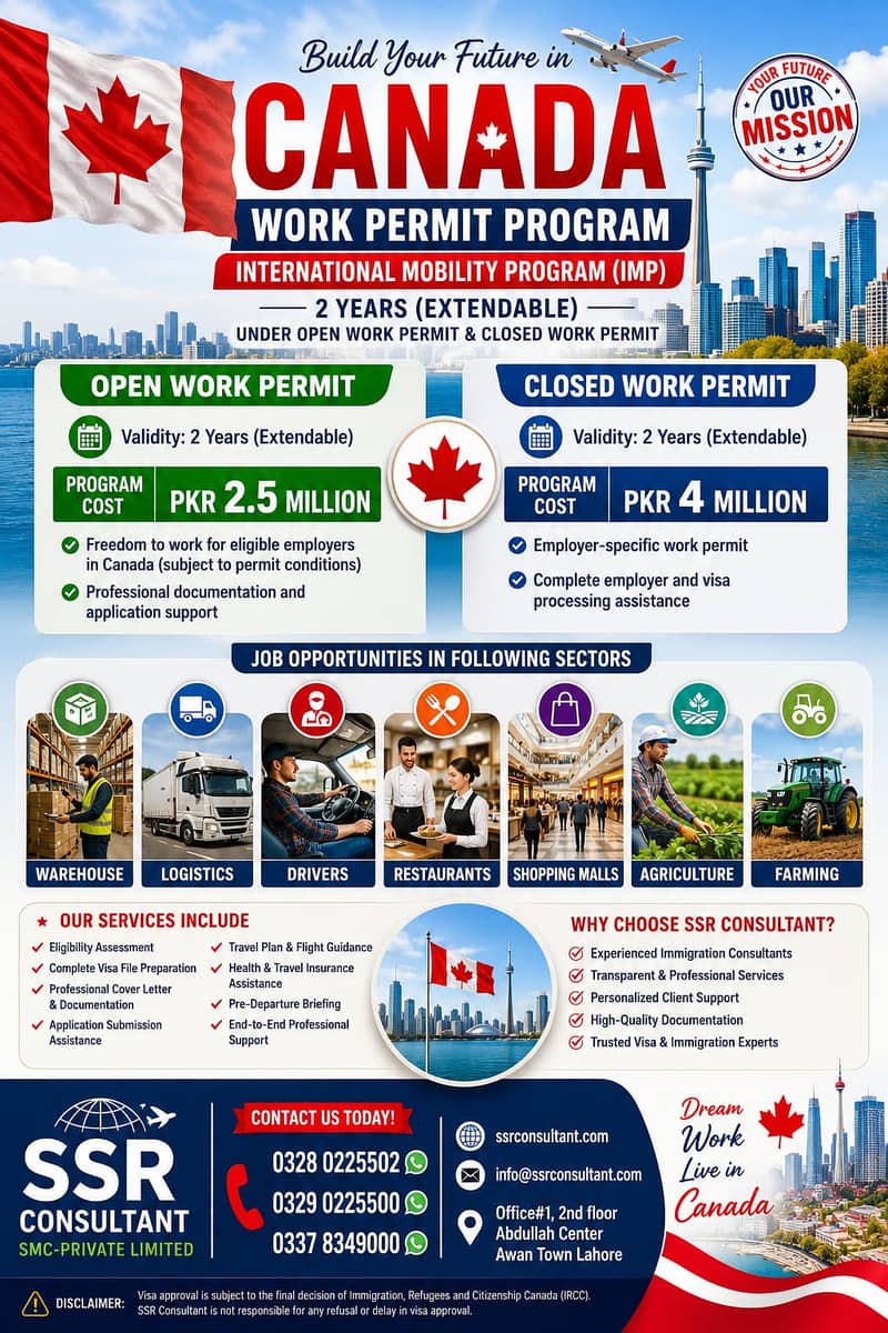 Canada Work Visa Available 2