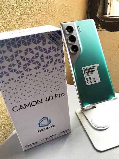 Tecno CAMON 40 Pro 12GB RAM 256GB memory PTA approved 0326=3221=824