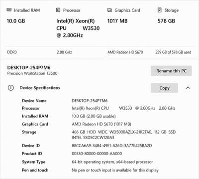 Dell Workstation T3500
