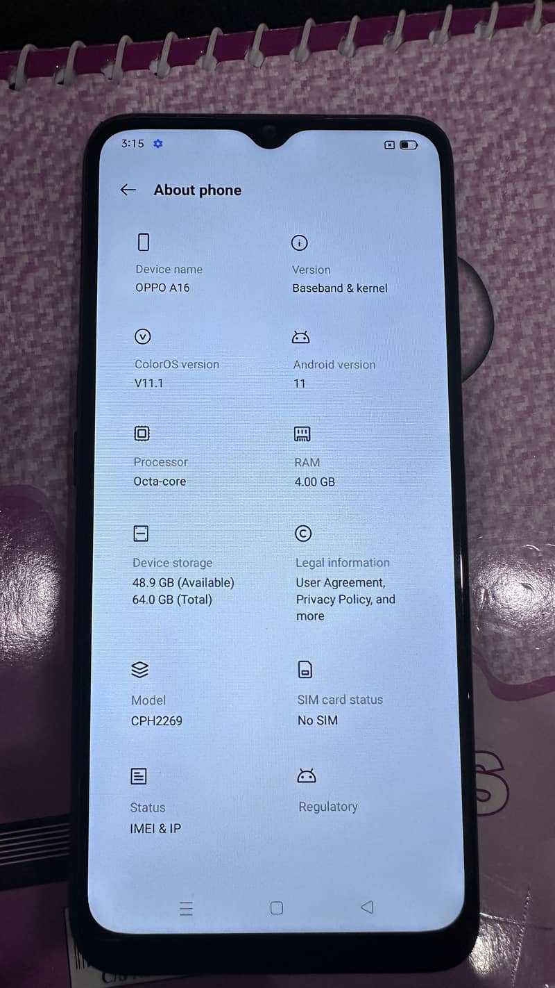OPPO A16 3