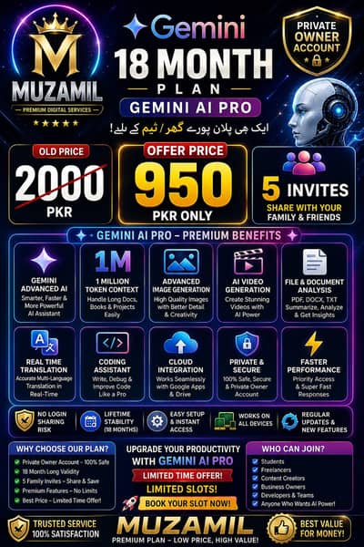 Gemini 18 month plan