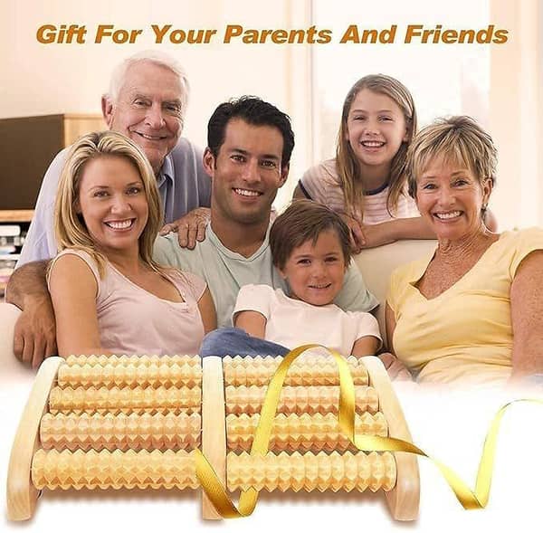 Premium Wooden Foot Massage Roller – Reflexology Foot Therapy Massager for Pain Relief & Relaxation | Natural Acupressure Wooden Roller for Foot and Leg Massage, Stress Buster, Improves Blood Circulation & Overall Health Care Device