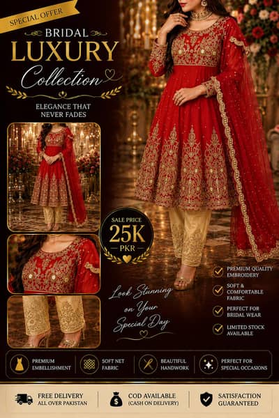 fancy bridal wear one time used