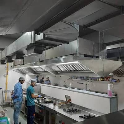 Commercial Kitchen Hood | Industrial Exhaust Fan | Air Ducting System