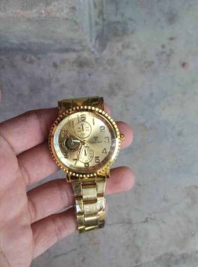 Time Force Men’s Gold Watch – Stylish Chronograph Design