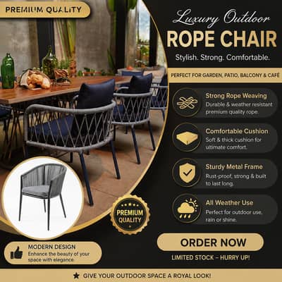 Premium Outdoor Rattan Dining Set – 4 Chairs + Glass Top Table