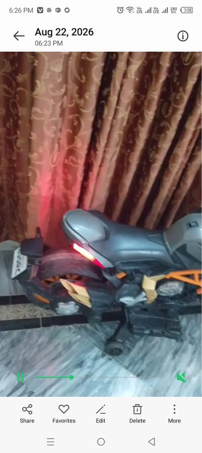 Elegant electric bike musical with 3d light system
