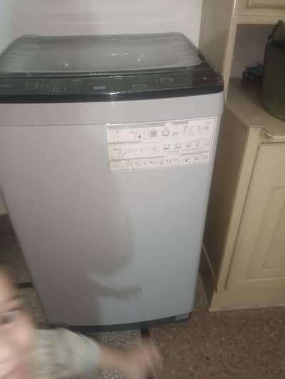 haier one touch washing machine totally new