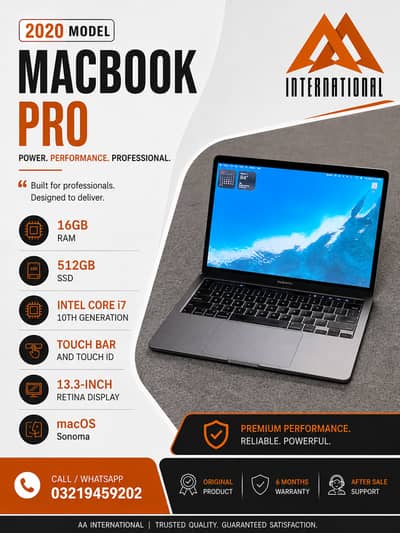 Apple macbook pro 2020 13" core i7 16gb ram 512gb ssd