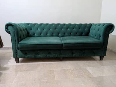 5 seater Chesterfield Velvet Sofa set