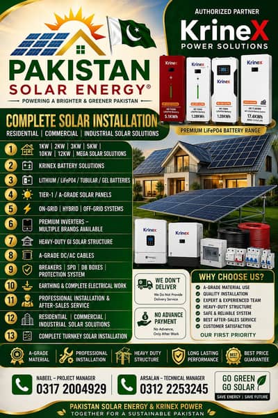 Solar Installation Complete Solar Solutions Panels,Inverters & Battery