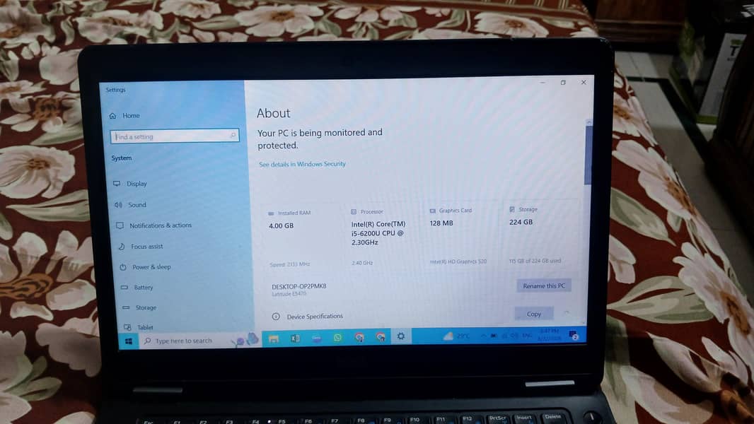 Dell laptop E5470 3