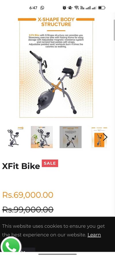 XFit Bike / Folding Exercise Bike – Like New