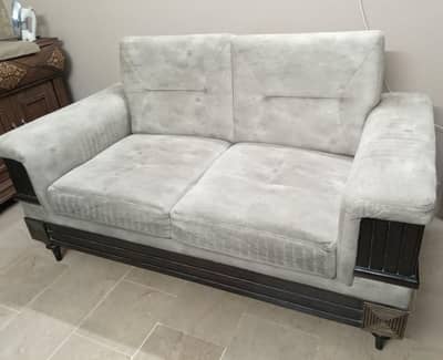 4 seater Sofa set with Glass table for sale
