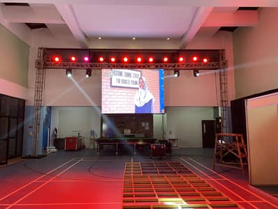 SMD Screen | Dj Sound System | Truss Lights | Projector | Stage | LEDs